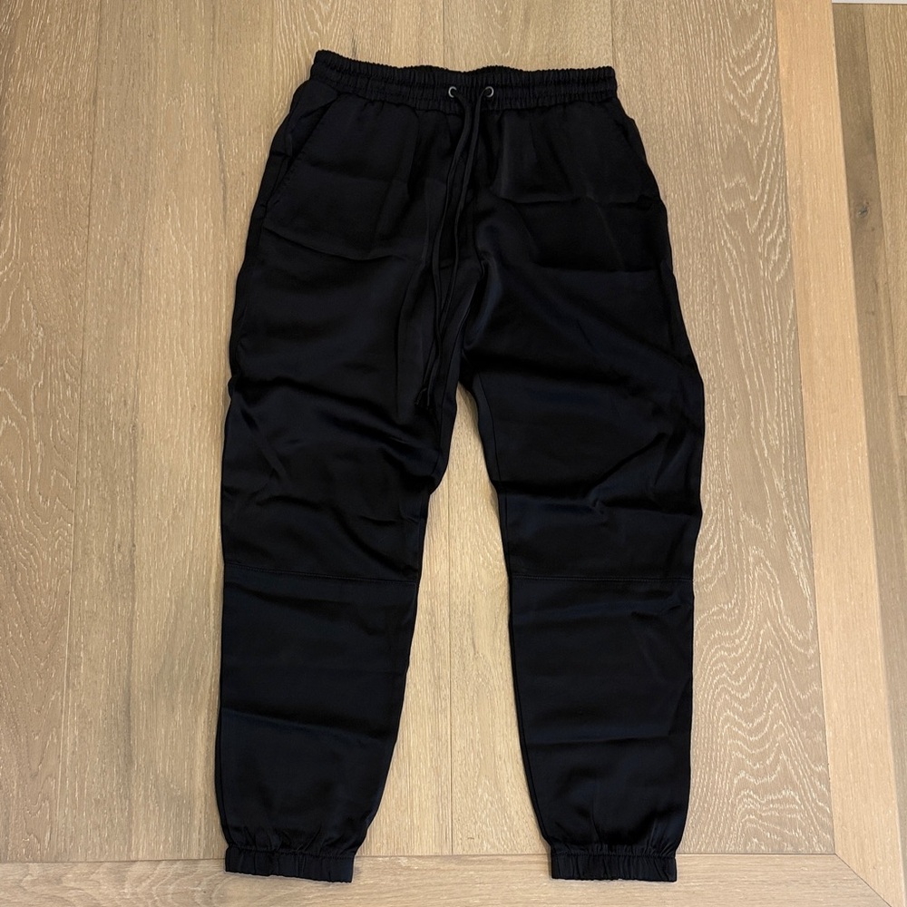 Socialite Women's Black Satin Joggers